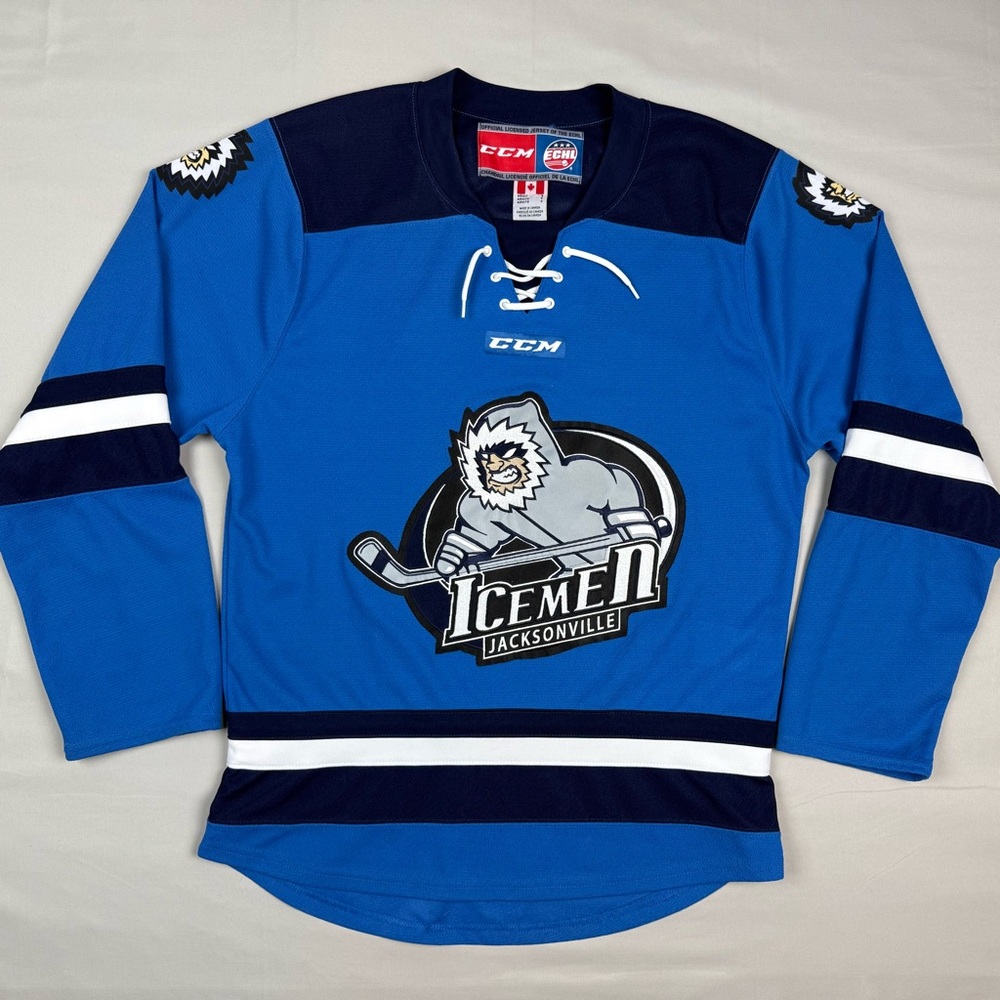 CCM Jacksonville Icemen Mens Hockey Jersey Small ECHL Minor League Embroidered